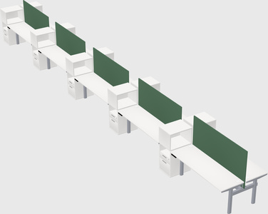 Shared electric desk + cabinet