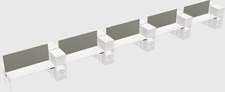 Shared electric desk + cabinet
