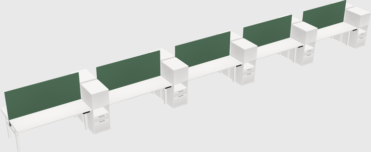 Shared electric desk + cabinet