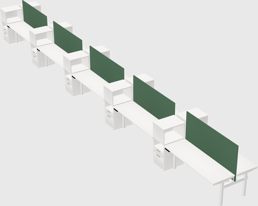 Shared electric desk + cabinet