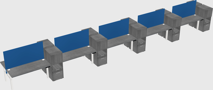 Shared electric desk + cabinet