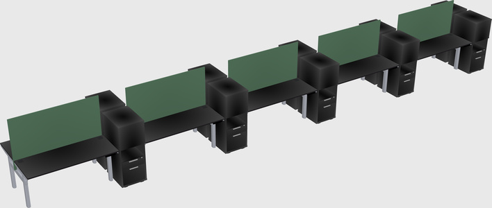 Shared electric desk + cabinet