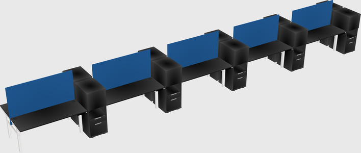 Shared electric desk + cabinet