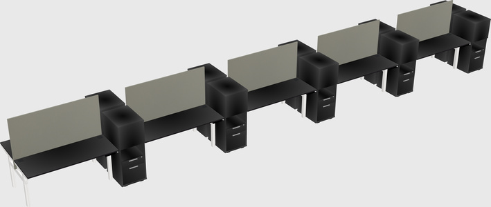 Shared electric desk + cabinet