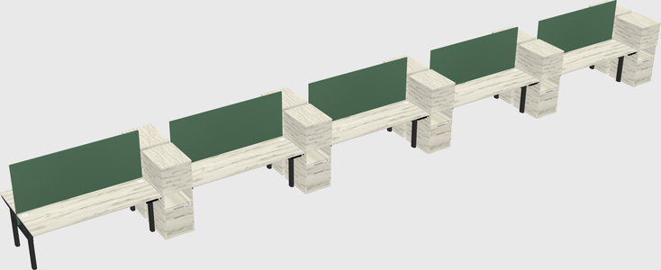 Shared electric desk + cabinet