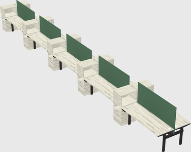 Shared electric desk + cabinet