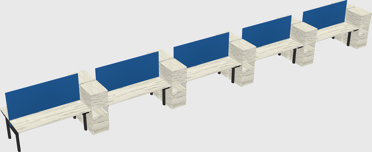 Shared electric desk + cabinet