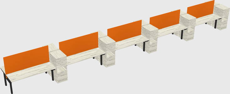 Shared electric desk + cabinet