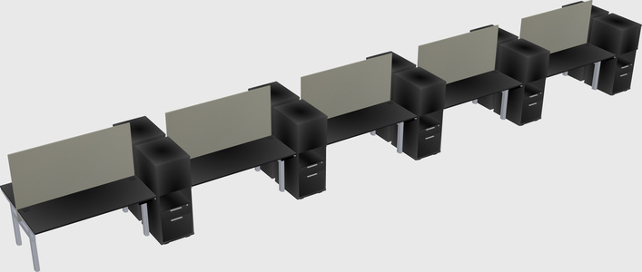Shared electric desk + cabinet