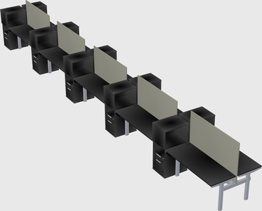 Shared electric desk + cabinet