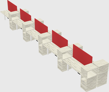 Shared electric desk + cabinet