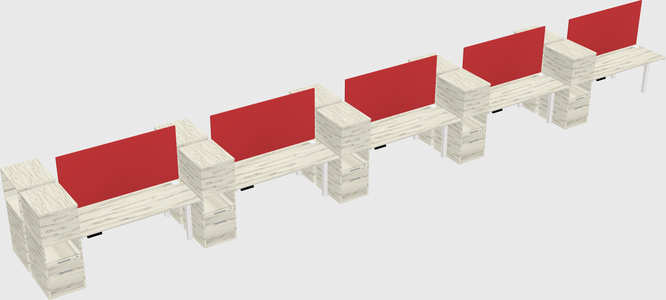 Shared electric desk + cabinet