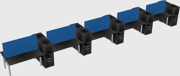 Shared electric desk + cabinet