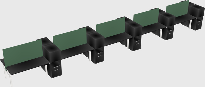 Shared electric desk + cabinet