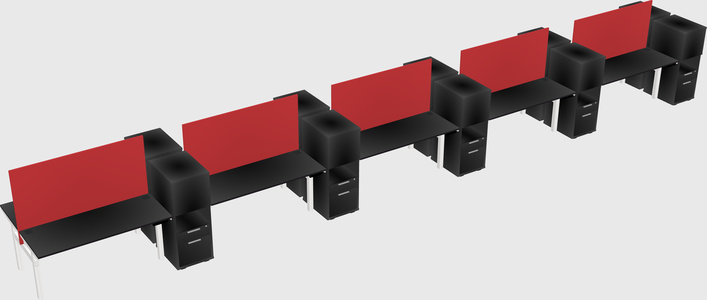 Shared electric desk + cabinet