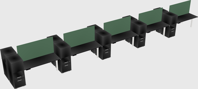 Shared electric desk + cabinet