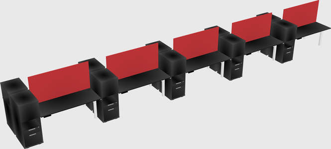 Shared electric desk + cabinet