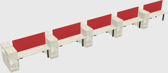 Shared electric desk + cabinet