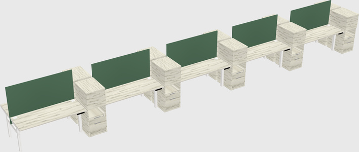 Shared electric desk + cabinet