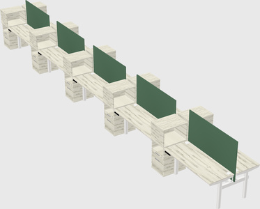 Shared electric desk + cabinet