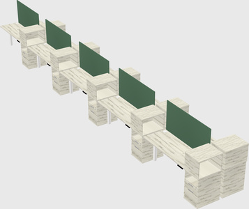Shared electric desk + cabinet