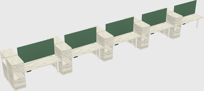 Shared electric desk + cabinet