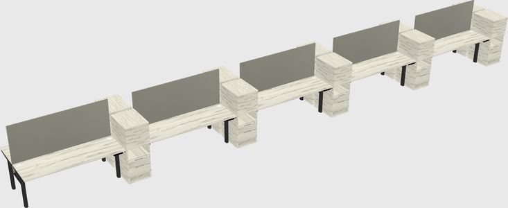 Shared electric desk + cabinet