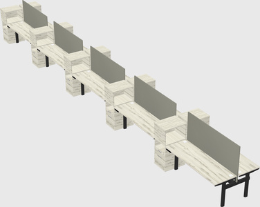 Shared electric desk + cabinet