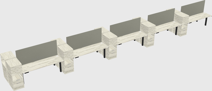 Shared electric desk + cabinet