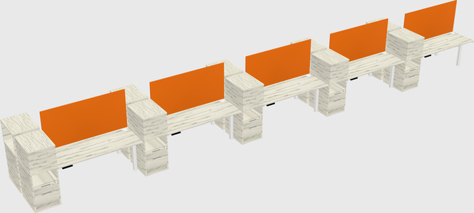 Shared electric desk + cabinet