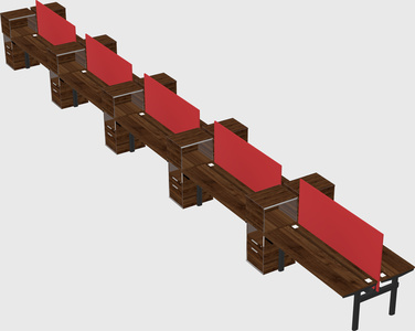 Shared electric desk + cabinet