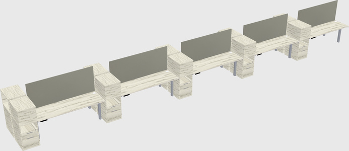 Shared electric desk + cabinet