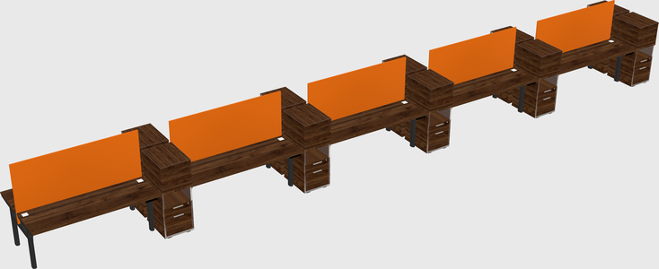 Shared electric desk + cabinet