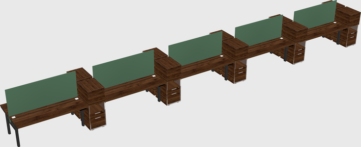 Shared electric desk + cabinet
