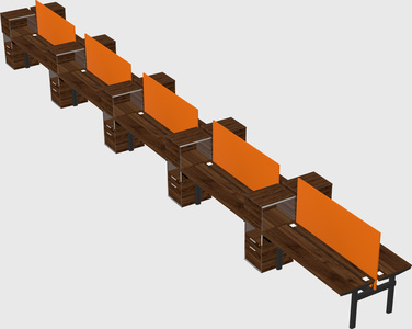 Shared electric desk + cabinet