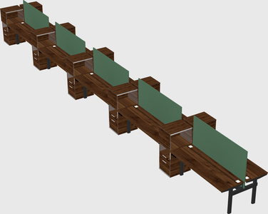 Shared electric desk + cabinet