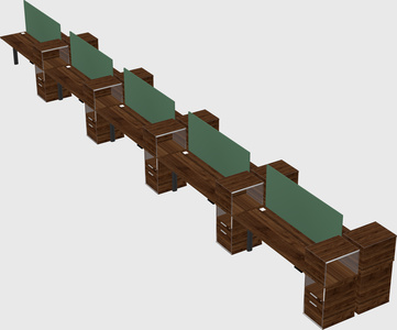 Shared electric desk + cabinet