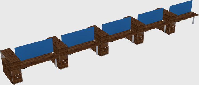 Shared electric desk + cabinet