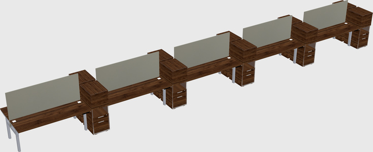Shared electric desk + cabinet