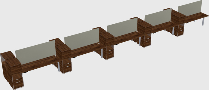 Shared electric desk + cabinet