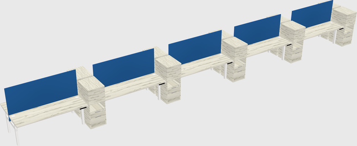 Shared electric desk + cabinet