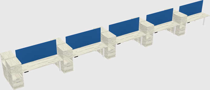Shared electric desk + cabinet