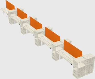 Shared electric desk + cabinet