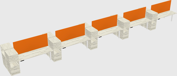 Shared electric desk + cabinet