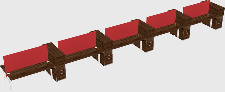 Shared electric desk + cabinet