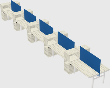 Shared electric desk + cabinet