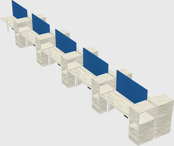Shared electric desk + cabinet
