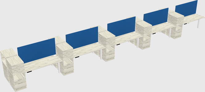 Shared electric desk + cabinet