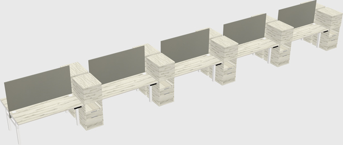Shared electric desk + cabinet