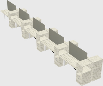 Shared electric desk + cabinet
